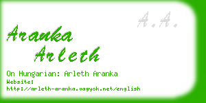 aranka arleth business card